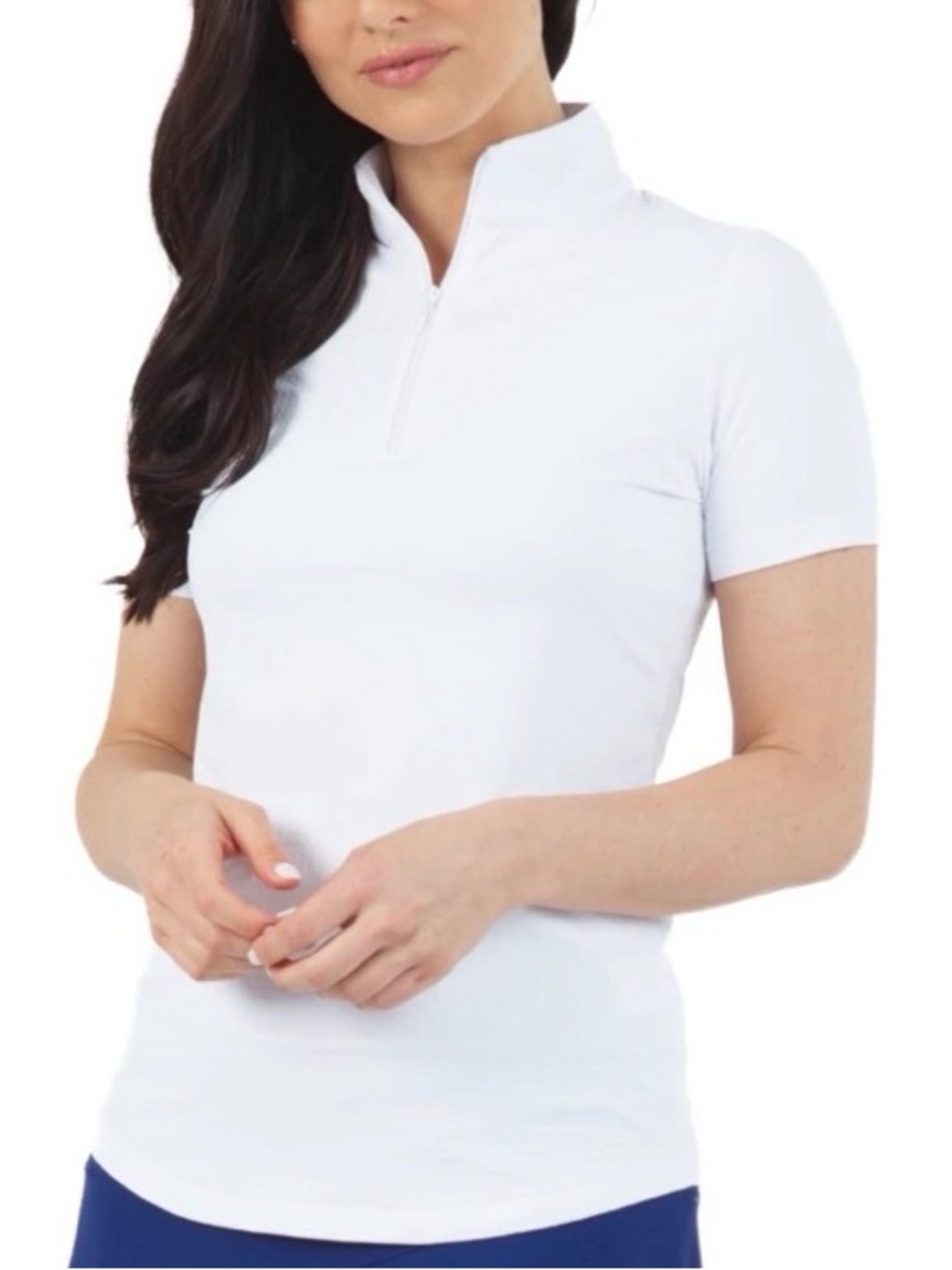 IBKUL Short Sleeve Mock Neck 1/4 Zip Shirt